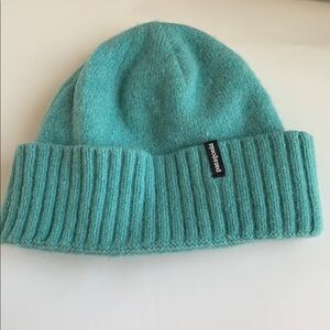 Patagonia Brodeo Beanie Hat Beryl Green Wool Blend Unisex Wool One Size